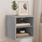 Meuble TV Flottant Gris Effet Sonoma - 2 Pièces-Mon Meuble TV-30 cm-30 cm-2-1