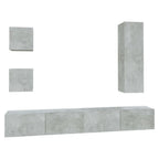 Meuble TV Gris Anthracite Effet Béton - 5 Pièces-Mon Meuble TV-2