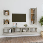 Meuble TV Gris Anthracite Effet Béton - 5 Pièces-Mon Meuble TV-3