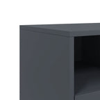 Meuble TV Gris Anthracite Mat en Acier - 100 cm-Mon Meuble TV-Noir-1-10