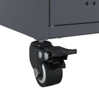 Meuble TV Gris Anthracite Mat en Acier - 100 cm-Mon Meuble TV-Noir-1-11