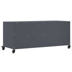 Meuble TV Gris Anthracite Mat en Acier - 100 cm-Mon Meuble TV-Noir-1-8