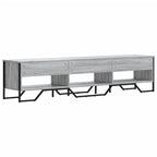 Meuble TV Gris avec Rangement Effet Bois - 180 cm-Mon Meuble TV-Chêne sonoma-122 cm-1-6