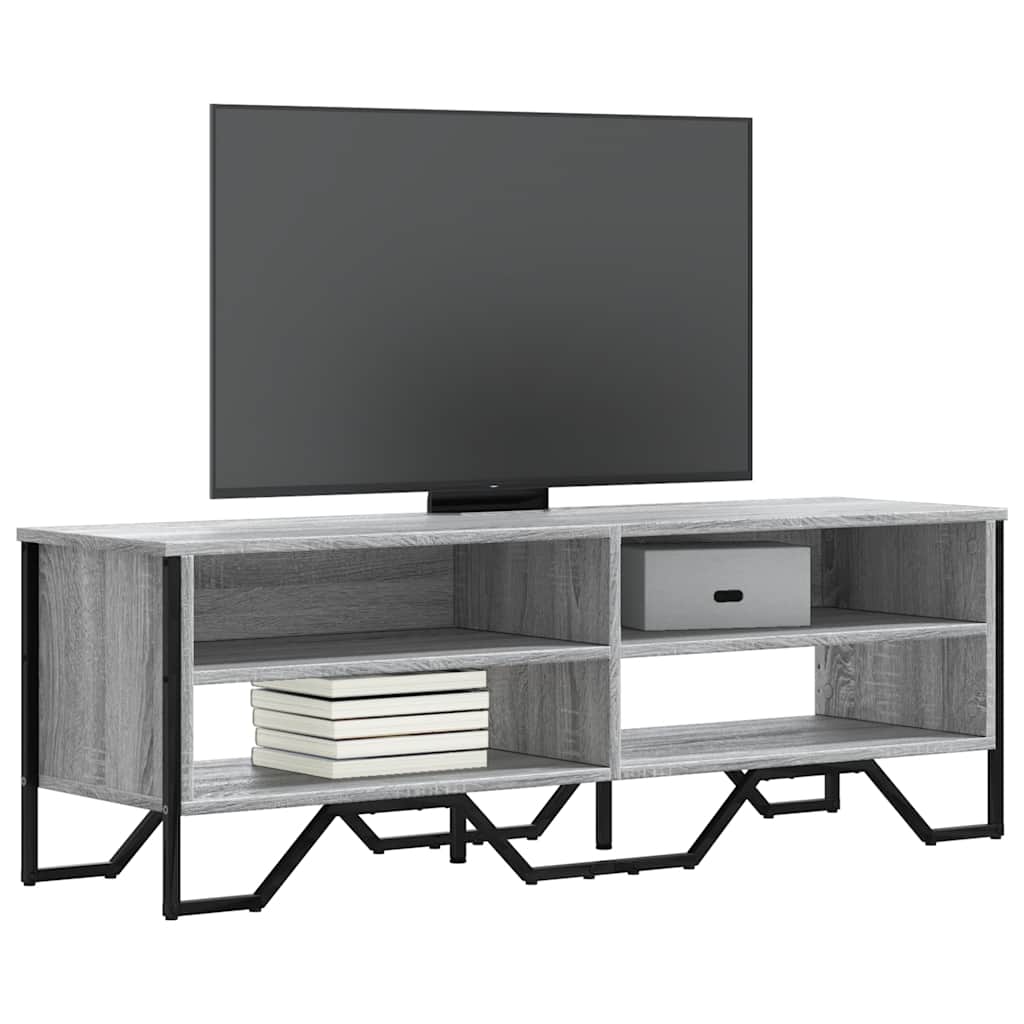 Meuble TV Gris avec Rangement Effet Bois - 180 cm-Mon Meuble TV-Sonoma gris-122 cm-1-13