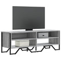 Meuble TV Gris avec Rangement Effet Bois - 180 cm-Mon Meuble TV-Sonoma gris-122 cm-1-13