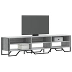 Meuble TV Gris avec Rangement Effet Bois - 180 cm-Mon Meuble TV-Sonoma gris-180 cm-1-1