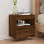 Meuble TV Gris Béton avec LED - 60 cm-Mon Meuble TV-Chêne marron-60 cm-1-18
