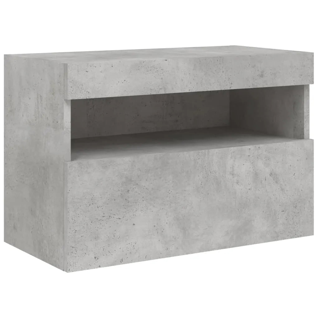 Meuble TV Gris Béton avec LED - 60 cm-Mon Meuble TV-Gris béton-40 cm-1-1
