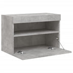 Meuble TV Gris Béton avec LED - 60 cm-Mon Meuble TV-Gris béton-40 cm-1-8