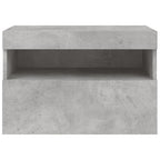 Meuble TV Gris Béton avec LED - 60 cm-Mon Meuble TV-Gris béton-40 cm-1-9