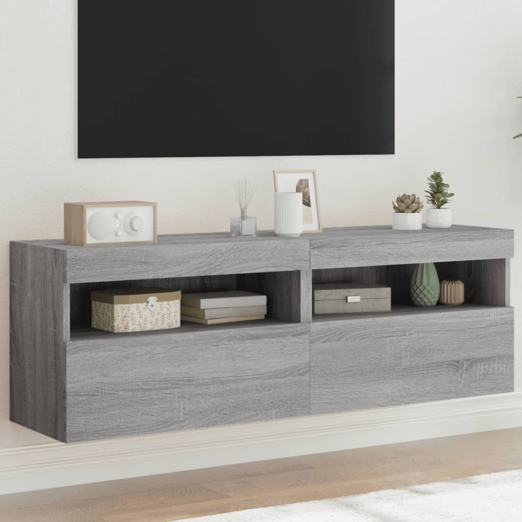 Meuble TV Gris Béton avec LED - 60 cm-Mon Meuble TV-Sonoma gris-40 cm-2-29