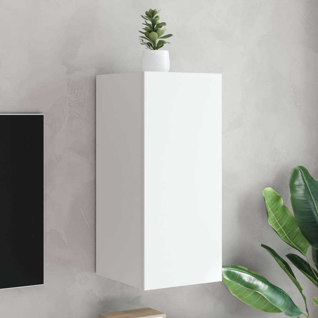 Meuble TV Gris Béton et Blanc Mural - 60 cm-Mon Meuble TV-Blanc-1-30.5 x 35 x 70 cm-50