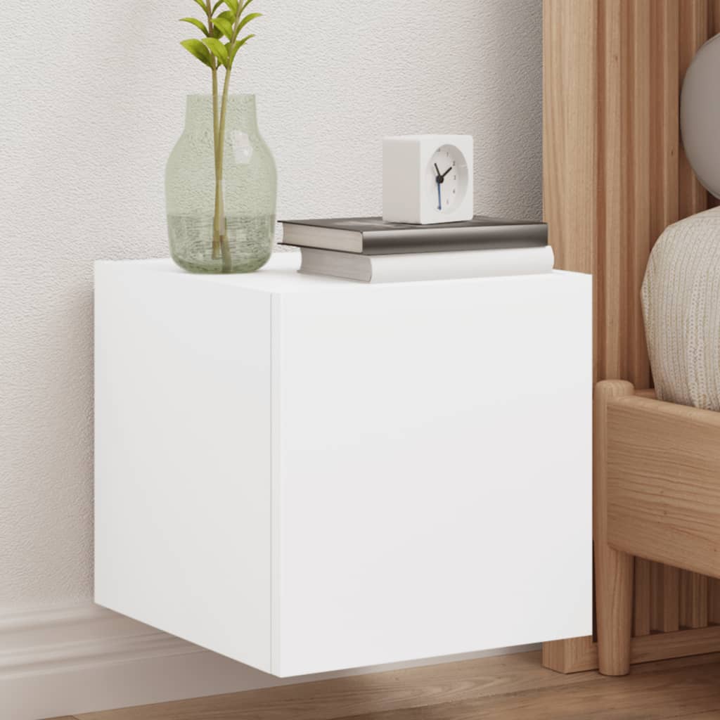 Meuble TV Gris Béton et Blanc Mural - 60 cm-Mon Meuble TV-Blanc-2-30.5 x 35 x 30 cm-84