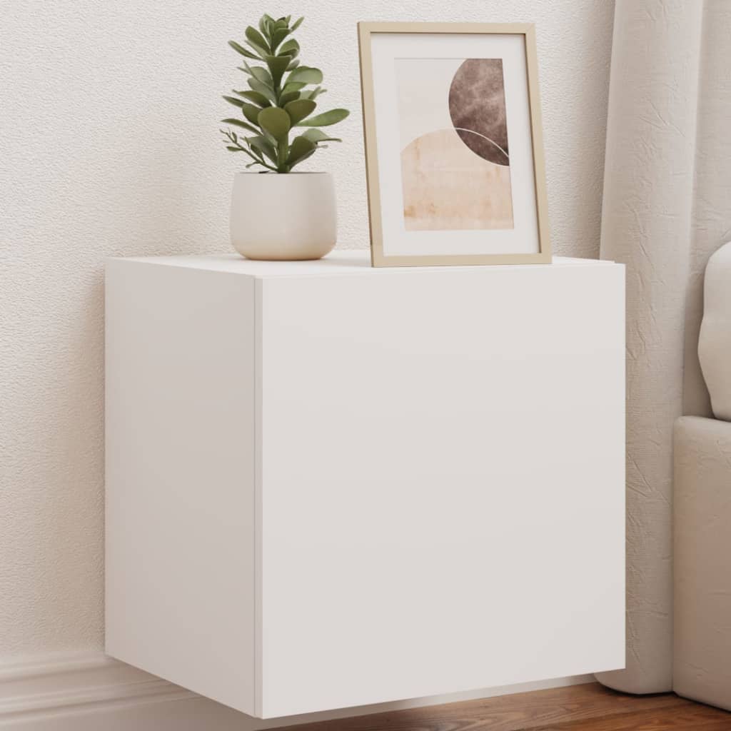 Meuble TV Gris Béton et Blanc Mural - 60 cm-Mon Meuble TV-Blanc-2-40.5 x 35 x 40 cm-86