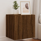Meuble TV Gris Béton et Blanc Mural - 60 cm-Mon Meuble TV-Chêne marron-1-40.5 x 35 x 40 cm-58
