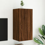Meuble TV Gris Béton et Blanc Mural - 60 cm-Mon Meuble TV-Chêne marron-1-40.5 x 35 x 80 cm-64