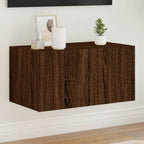 Meuble TV Gris Béton et Blanc Mural - 60 cm-Mon Meuble TV-Chêne marron-1-60 x 35 x 31 cm-26