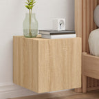 Meuble TV Gris Béton et Blanc Mural - 60 cm-Mon Meuble TV-Chêne sonoma-1-30.5 x 35 x 30 cm-49
