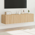 Meuble TV Gris Béton et Blanc Mural - 60 cm-Mon Meuble TV-Chêne sonoma-2-60 x 35 x 31 cm-98