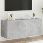 Meuble TV Gris Béton et Blanc Mural - 60 cm-Mon Meuble TV-Gris béton-1-100 x 35 x 41 cm-30