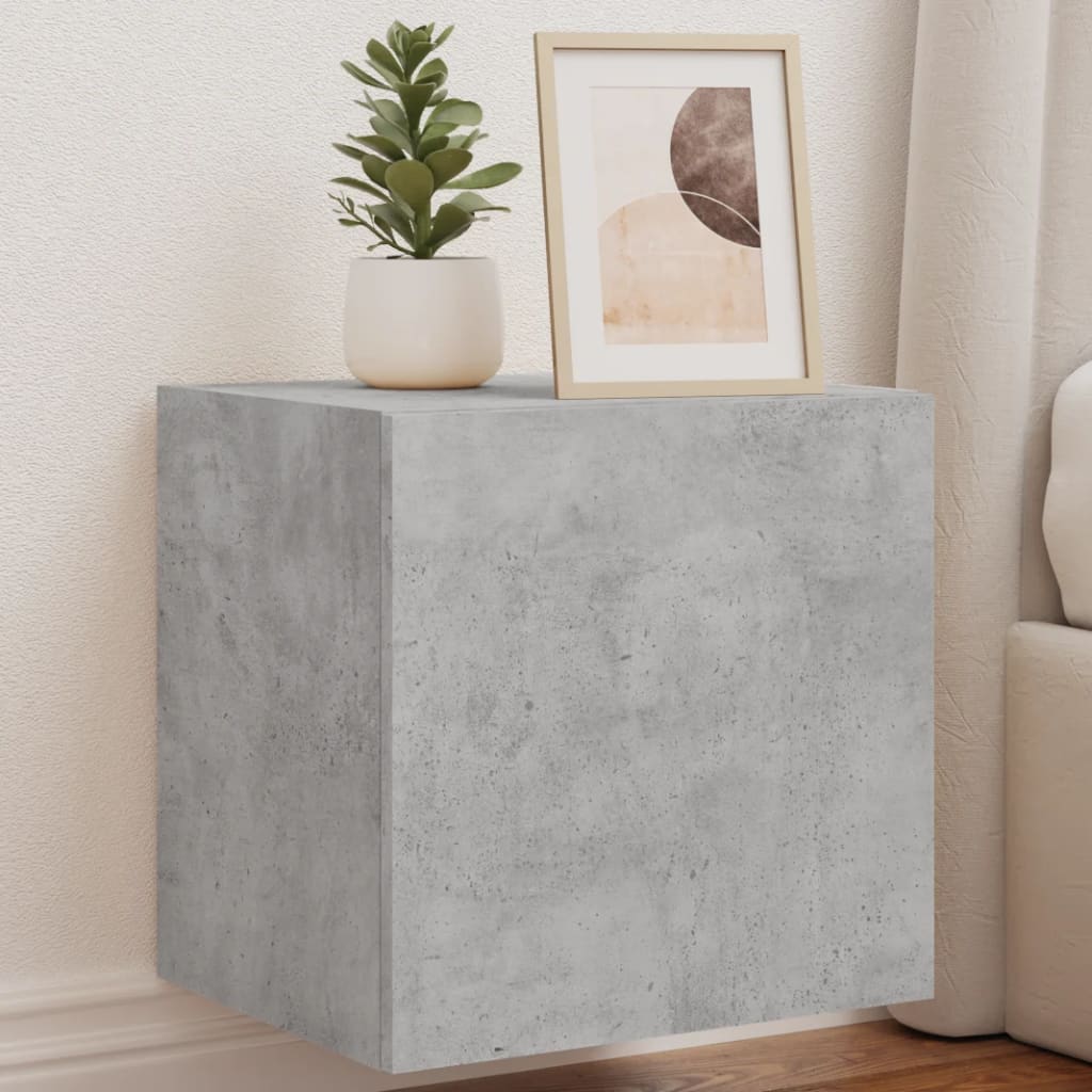 Meuble TV Gris Béton et Blanc Mural - 60 cm-Mon Meuble TV-Gris béton-1-40.5 x 35 x 40 cm-61