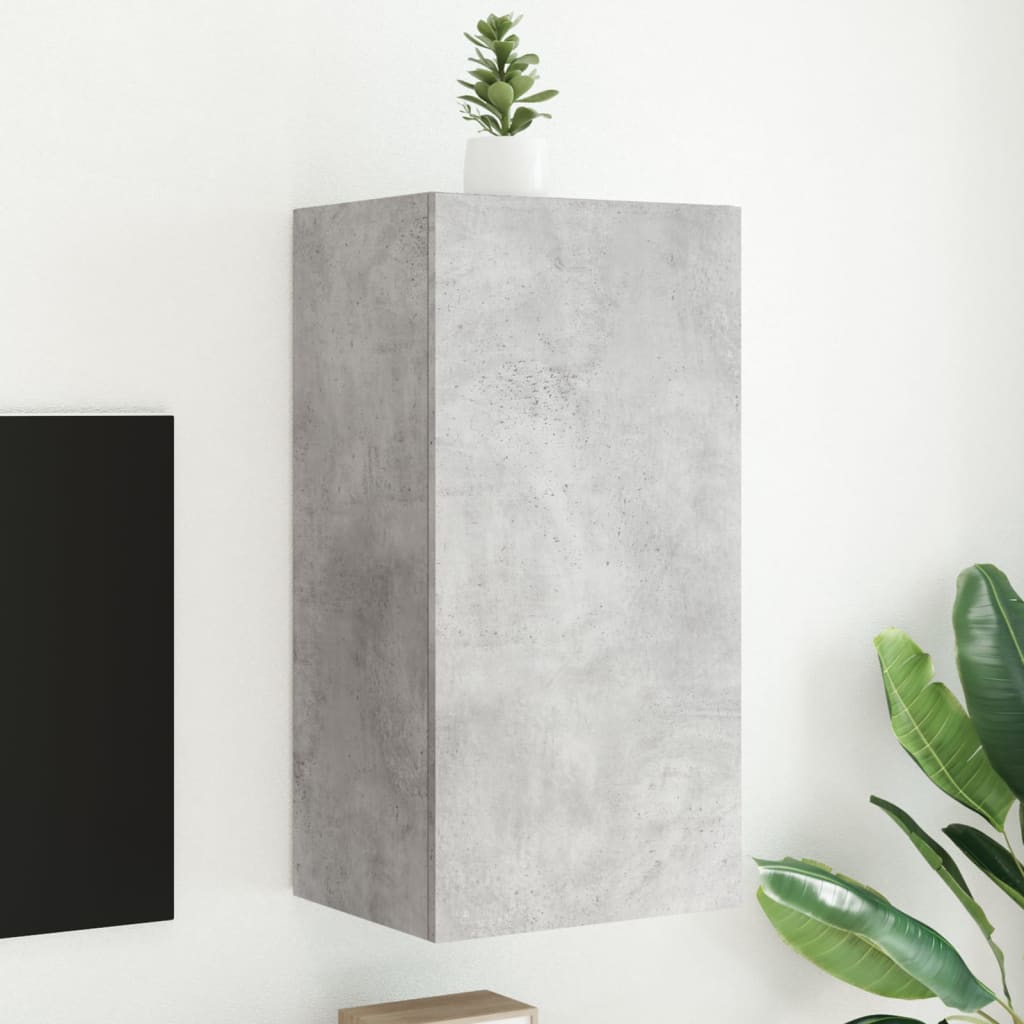 Meuble TV Gris Béton et Blanc Mural - 60 cm-Mon Meuble TV-Gris béton-1-40.5 x 35 x 80 cm-66