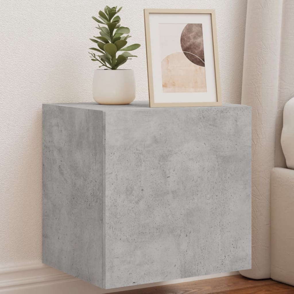 Meuble TV Gris Béton et Blanc Mural - 60 cm-Mon Meuble TV-Gris béton-2-40.5 x 35 x 40 cm-96