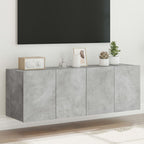 Meuble TV Gris Béton et Blanc Mural - 60 cm-Mon Meuble TV-Gris béton-2-60 x 35 x 41 cm-88