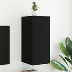 Meuble TV Gris Béton et Blanc Mural - 60 cm-Mon Meuble TV-Noir-1-30.5 x 35 x 70 cm-55