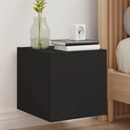 Meuble TV Gris Béton et Blanc Mural - 60 cm-Mon Meuble TV-Noir-2-30.5 x 35 x 30 cm-85