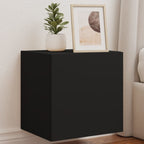 Meuble TV Gris Béton et Blanc Mural - 60 cm-Mon Meuble TV-Noir-2-40.5 x 35 x 40 cm-87