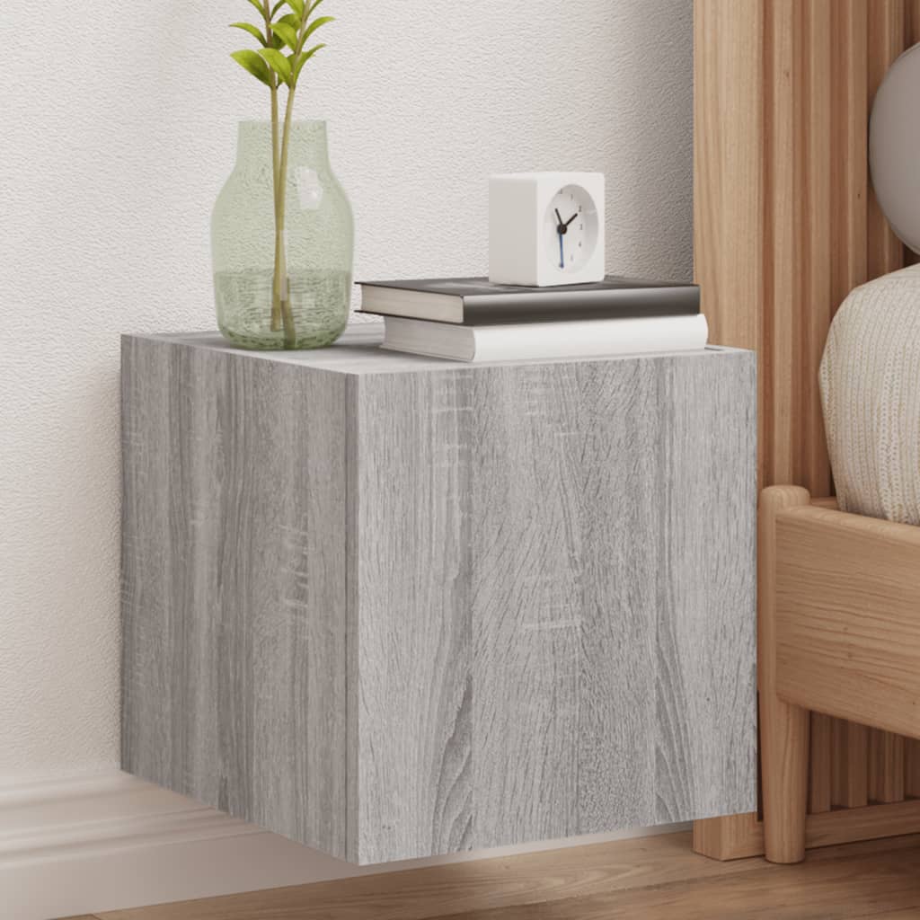 Meuble TV Gris Béton et Blanc Mural - 60 cm-Mon Meuble TV-Sonoma gris-1-30.5 x 35 x 30 cm-48