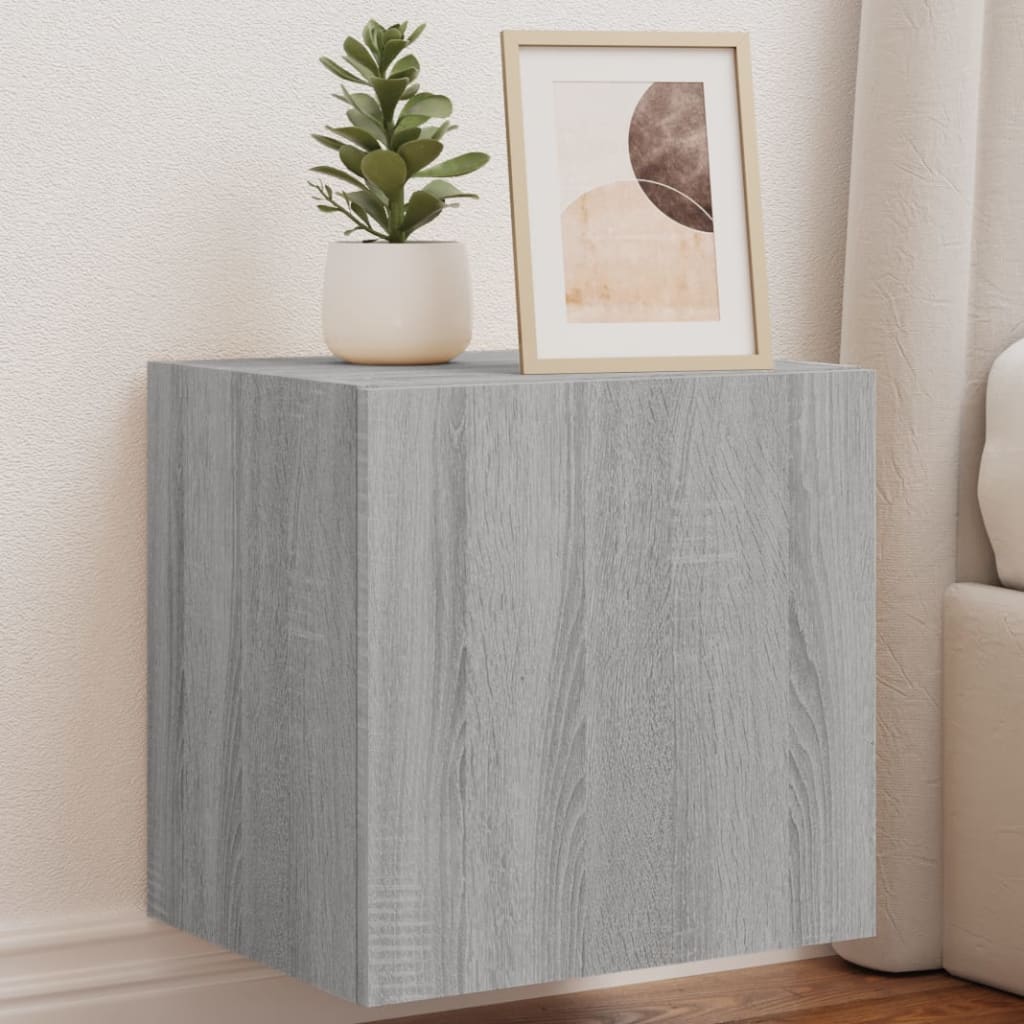 Meuble TV Gris Béton et Blanc Mural - 60 cm-Mon Meuble TV-Sonoma gris-1-40.5 x 35 x 40 cm-63