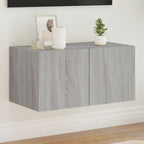 Meuble TV Gris Béton et Blanc Mural - 60 cm-Mon Meuble TV-Sonoma gris-1-60 x 35 x 31 cm-33