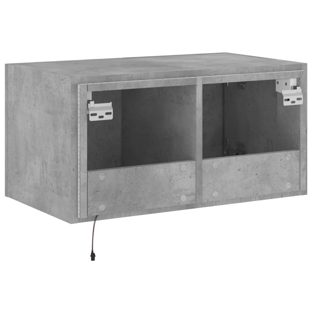 Meuble TV Gris Béton et Blanc Mural - 60 cm-Mon Meuble TV-Sonoma gris-2-30.5 x 35 x 30 cm-11