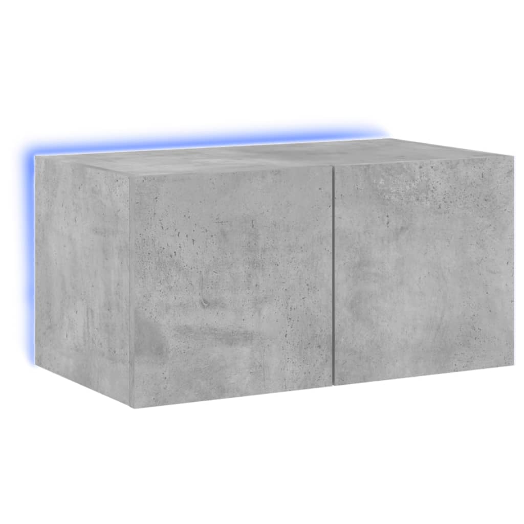 Meuble TV Gris Béton et Blanc Mural - 60 cm-Mon Meuble TV-Sonoma gris-2-30.5 x 35 x 30 cm-2