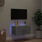 Meuble TV Gris Béton et Blanc Mural - 60 cm-Mon Meuble TV-Sonoma gris-2-30.5 x 35 x 30 cm-3