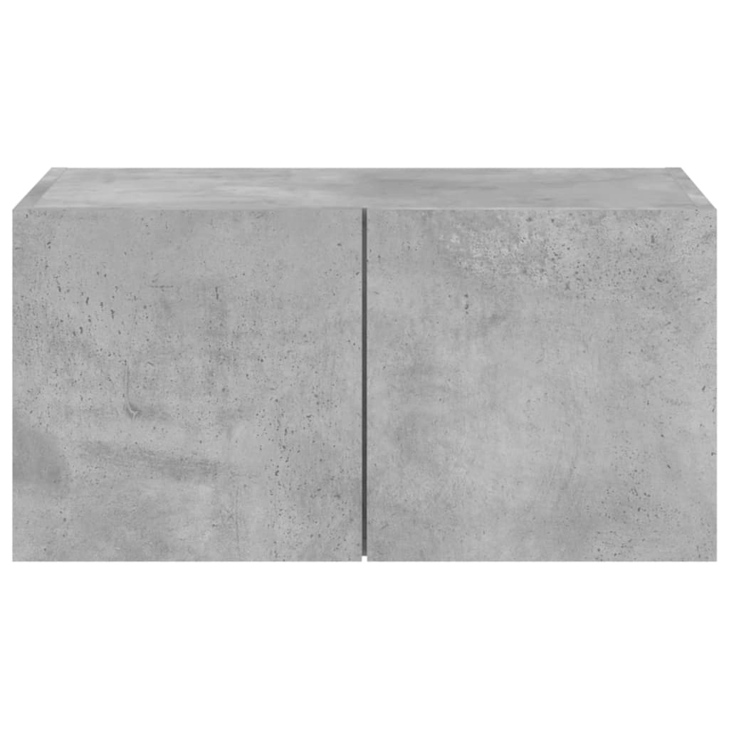 Meuble TV Gris Béton et Blanc Mural - 60 cm-Mon Meuble TV-Sonoma gris-2-30.5 x 35 x 30 cm-9