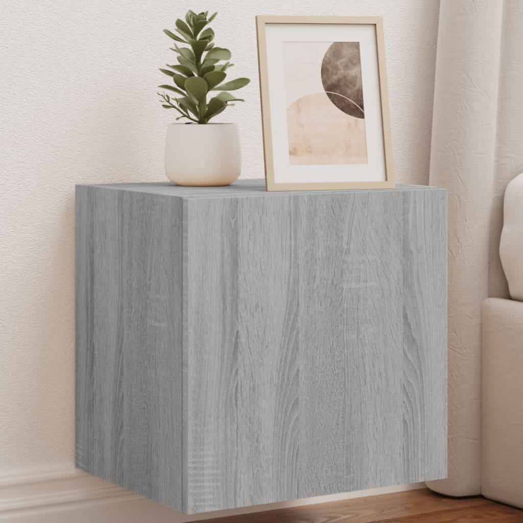 Meuble TV Gris Béton et Blanc Mural - 60 cm-Mon Meuble TV-Sonoma gris-2-40.5 x 35 x 40 cm-97