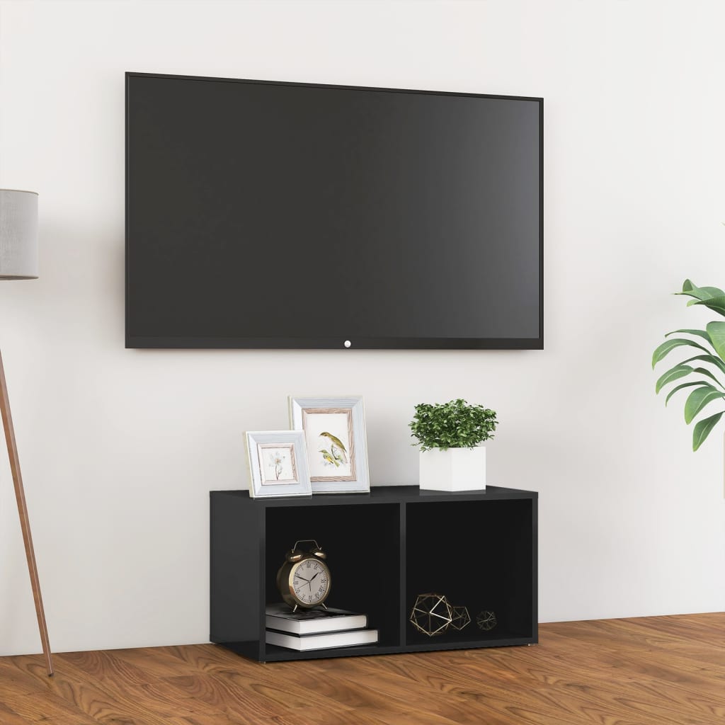 Meuble TV Gris Brillant - 72 cm-Mon Meuble TV-1