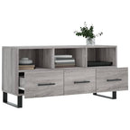Meuble TV Gris Ciment et Métal - 102 cm-Mon Meuble TV-Gris béton-4