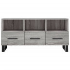 Meuble TV Gris Ciment et Métal - 102 cm-Mon Meuble TV-Gris béton-5