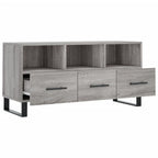 Meuble TV Gris Ciment et Métal - 102 cm-Mon Meuble TV-Gris béton-6