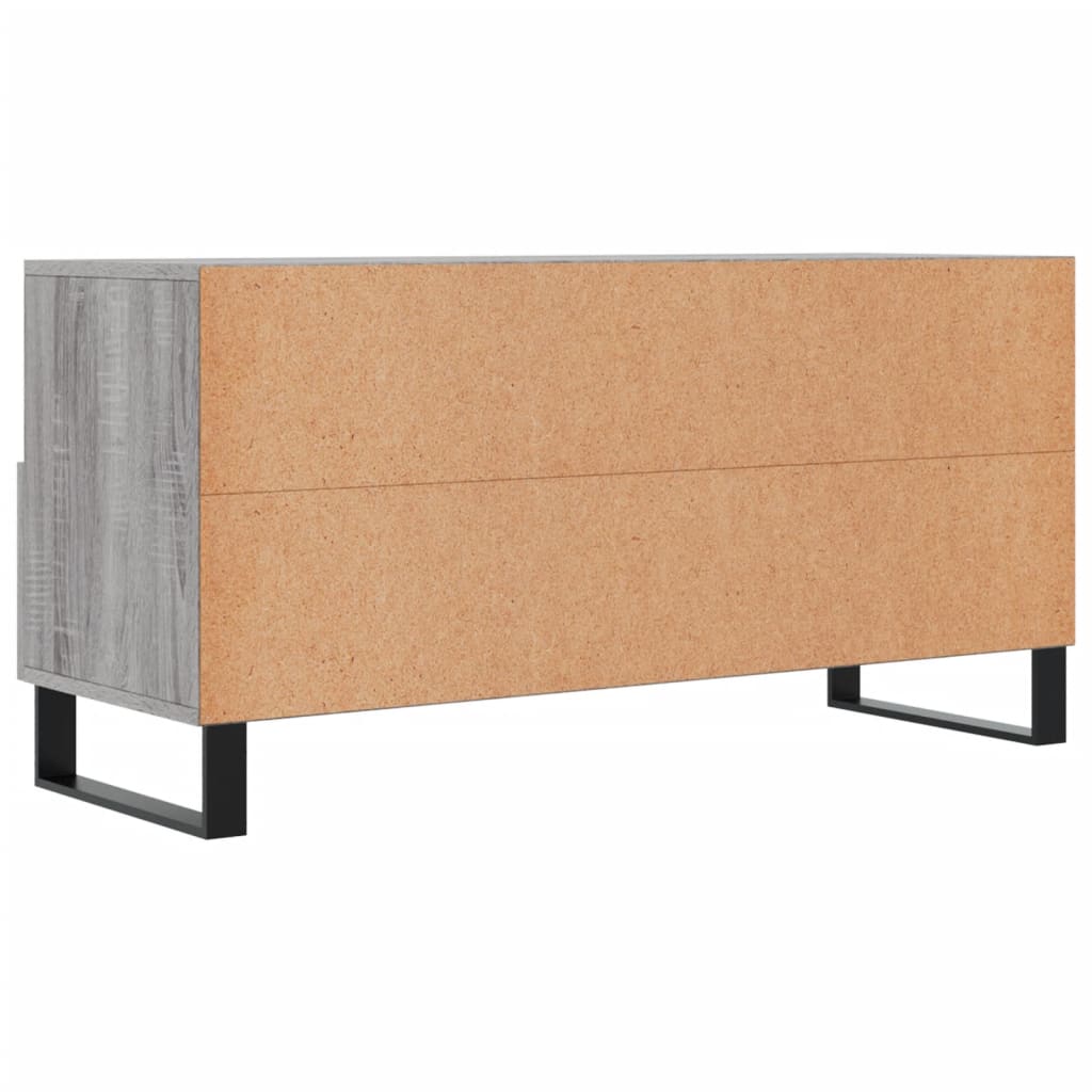 Meuble TV Gris Ciment et Métal - 102 cm-Mon Meuble TV-Gris béton-8