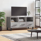 Meuble TV Gris Ciment et Métal - 102 cm-Mon Meuble TV-Sonoma gris-2