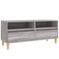 Meuble TV Gris Clair Effet Bois - 100 cm-Mon Meuble TV-1
