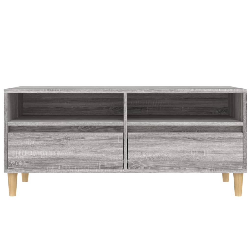 Meuble TV Gris Clair Effet Bois - 100 cm-Mon Meuble TV-6