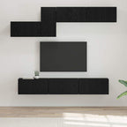 Meuble TV Gris Clair Effet Bois - 7 Pièces-Mon Meuble TV-Chêne noir-22