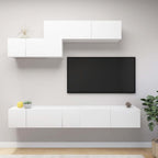 Meuble TV Gris Clair Effet Bois - 7 Pièces-Mon Meuble TV-Gris béton-12