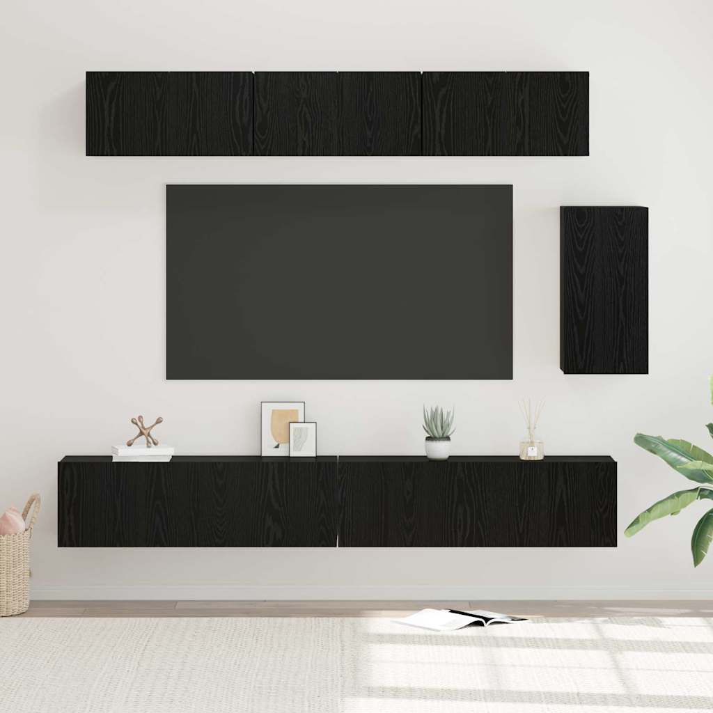 Meuble TV Gris Clair Effet Bois - 7 Pièces-Mon Meuble TV-Gris béton-20